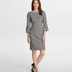 Karl Lagerfeld Tweed shift dress w/ tulip sleeves